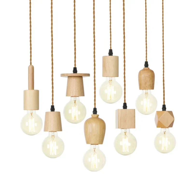 Ceiling Pendant Light Lights Personality Loft Lights Wood Pendant Lamp for - $16.09+