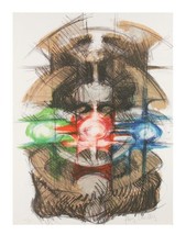 Abstract Da Choclliy Litografia Su Carta Edizione Limitata 190 64.8cm x 49.5cm - £149.37 GBP