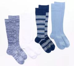 Tommie Copper 4PK UltraTemp UltraGuard Over Calf Socks Size L Large Blue... - €26,20 EUR