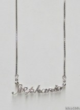 925 Sterling Silver Name Necklace - Name Plate - STEPHANIE 17&quot;, Chain w/Pendant - £47.85 GBP