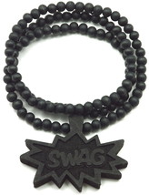 Swag Collier Neuf Bonne Bois Pendentif de Style Avec 91.4cm Chaîne en Perles - £12.12 GBP