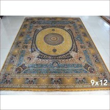 9&#39; x 12&#39; Large Living Room Persian Area Rugs Hand-knotted Handmade Silk Carpets - £4,396.45 GBP