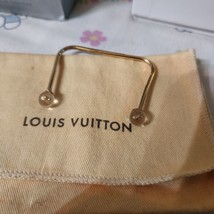Rare Authentic LOUIS VUITTON Bracelet Clear Resin Bubble M65430 Metal Gold Color - £263.92 GBP