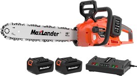 Maxlander 40V Cordless Brushless Chainsaw 16 Inch Electric, Less Tensioning - £150.63 GBP