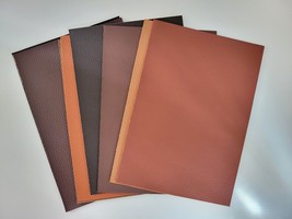 8 Pieces 8x12 Inch Litchi Grain Texture Faux Leather Sheets, Brand New - £11.99 GBP
