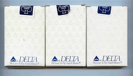 3 Delta Airlines Sealed Decks of Playing Cards We Love to Fly and It Shows - £14.22 GBP