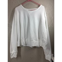 Nike Dri-Fit Womens Sweater Sweatshirt White Long Sleeve Cropped Yoga Si... - $464.68 MXN