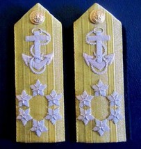 NEW US NAVY HARD SHOULDER BOARDS ADMIRAL SIX STARS UNIQUE NON ISSUED CP ... - $84.00