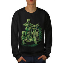 Wellcoda Biker Bike Death Skull Mens Sweatshirt,  Casual Pullover Jumper - £24.11 GBP+