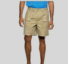 Croft &amp; Barrow Cargo Shorts Men Tan Size 50 Side Elastic Waist Big &amp; Tall NEW - $19.75