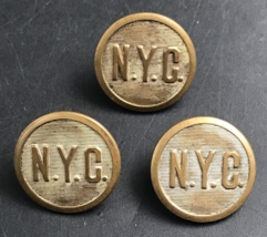 Lot of Three (3) NYC New York Central Uniform Coat Button 15/16 Superior... - £9.38 GBP