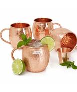 Set of 4 - Prisha India Craft ® Copper Barrel Mug for Moscow Mules 520 M... - £23.89 GBP