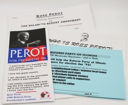 Vintage 1996 Ross Perot Presidential President Election Campaign Literature - £5.47 GBP