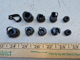 23MM49 Assorted Cord Grommets, 10 Pcs, Very Good Condition - £4.66 GBP