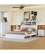 Vintage White Queen Bedroom Set w/ Dresser &amp; Nightstands - €779,89 EUR