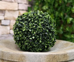 Set Of 3 Home And Garden 9&quot;D Round Green Artificial Faux Boxwood Topiary Ball - £34.35 GBP