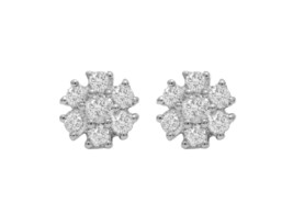 Diana M Jewels 0.75 Cts Diamond Flower Stud Earrings Size One Size - $8,089.41 MXN