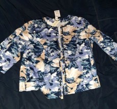 Womens Marisa Christina Jacket Blazer Blue White Tan Size 2XL NEW  - $22.00
