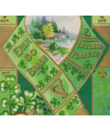 Shamrocks, Harp &amp; Shawl Antique St. Patrick&#39;s Day Postcard - $8.50