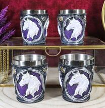 Mythical Fantasy Celtic Sacred Unicorn Shot Glasses 2-Ounce Set Of 4 Nov... - $548.16 MXN