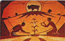 Postcard South Dakota Corn Palace Panel Two N.A.&#39;s Symbol Life &amp; Altar of Corn - £3.95 GBP