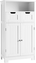 Horstors Bathroom Cabinet, Floor Storage Cabinet With 2 Doors And 2, White. - £91.89 GBP