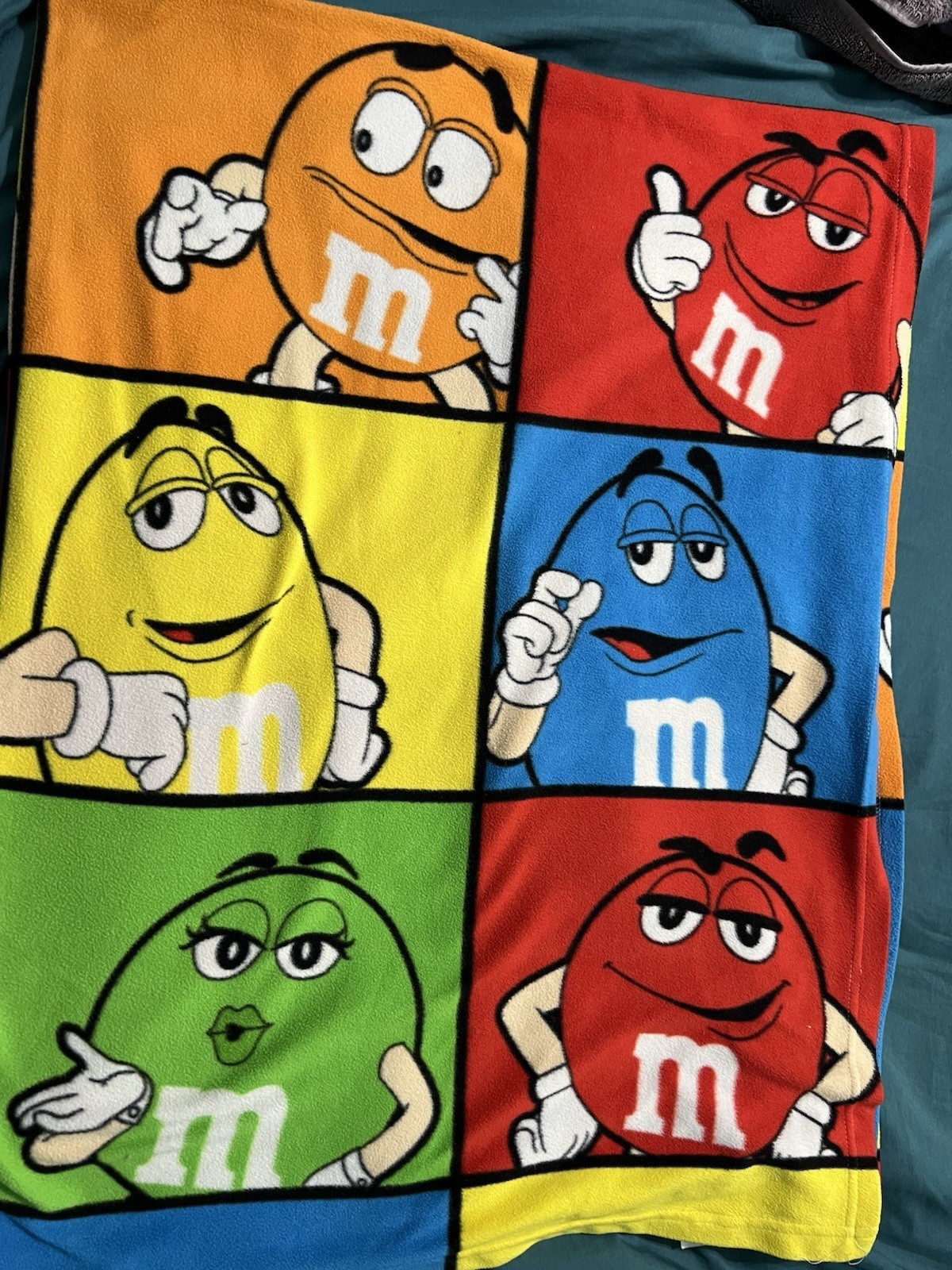 2008 M&M's Avon Micro Fleece Throw Blanket Approx. 47” x 63” Item image 2