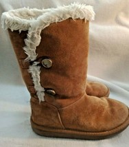 Koolaburra By Ugg Boots Faux Fur, Kids Kinslei Tall 1096443 K Chestnut Size 3 - £17.78 GBP