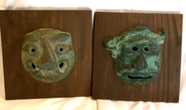 Vintage  Amthor Imports Korea Copper Masks on Wood Lot of 2 - $113.99