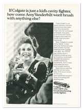 Print Ad Colgate MFP Toothpaste Amy Vanderbilt Vintage 1973 Advertisement - $180.99 MXN