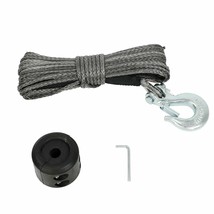 3/16&quot; x 50&#39; 7000LBs Synthetic Winch Rope with Hook and Stopper for ATV U... - £15.97 GBP