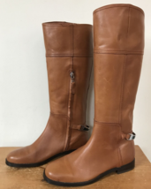 Ralph Lauren Berina Brown Leather Knee High Side Zip Riding Boots 6B - £199.58 GBP