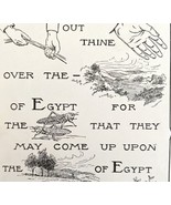 1901 Bible Passage Exodus 10:12 Victorian Word Symbol Puzzle Religious D... - $19.99