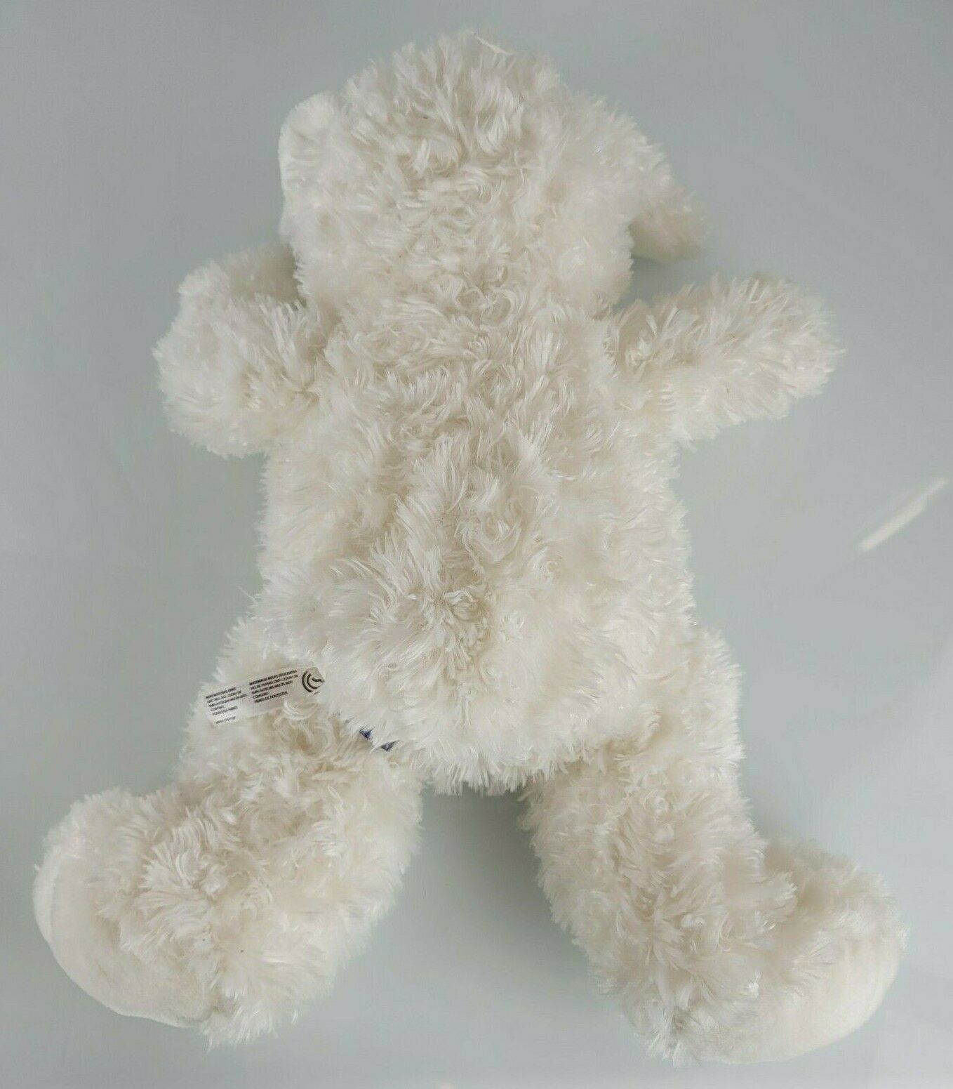 Babies R Us Stuffed Plush White Fluffy Puppy Dog 2013 Black Nose 11" 16" Item image 3