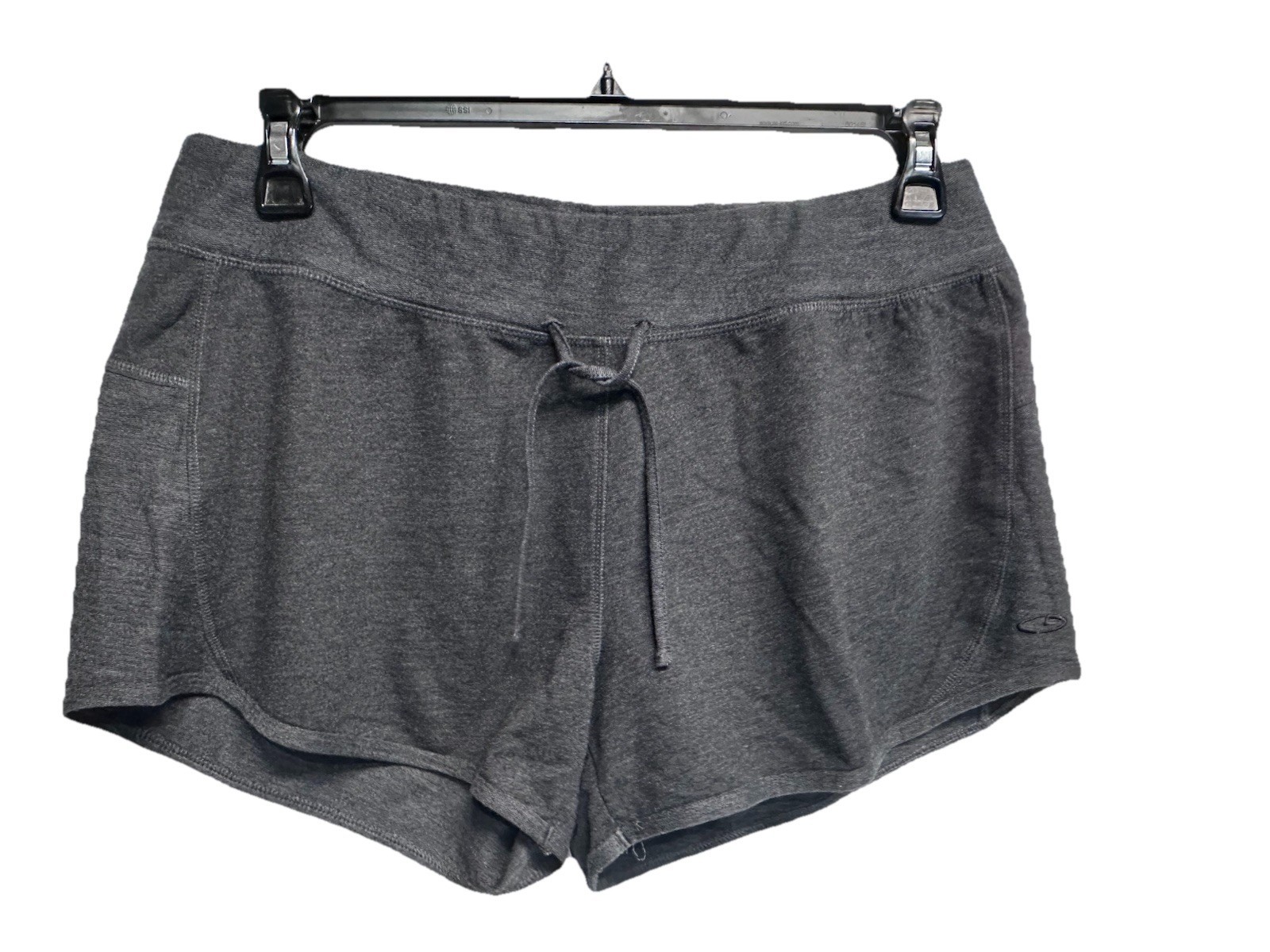 Champion Women&#39;s Athletic Shorts Cotton Jersey Style Dark Gray Size L - $9.62