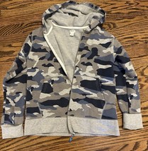 JCrew Crewcuts Factory Boys Sweatshirt Jacket Blue Camo Size 14 - $24.74