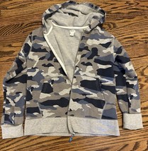 JCrew Crewcuts Factory Boys Sweatshirt Jacket Blue Camo Size 14 - £19.56 GBP