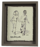 Ken Sheldon Life Side By Side Framed Stitch Art 10 X 8 Inches New Hallma... - $22.94 CAD