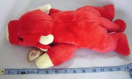  Ty Beanie Buddy Snort the Red Bull Large 15&quot; 1998 Retired Plush Toy - $18.99