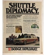 Vintage Dodge Diplomat 1977 Print Ad Advertisement PA4 - £6.98 GBP
