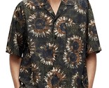 Hugo Men&#39;s Egeeno Oversized Sunflower Camp Shirt in Open Green-Small - $69.99