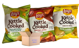 Lays Kettle Cooked Potato Chips 3 Flavors, 12 ct. total, 4 each. - $19.79
