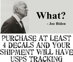 Sleepy Joe Biden &quot;What&quot; Bumper Sticker 6&quot; x 4&quot;  Biden Bumper StickerPurc... - £4.65 GBP