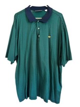 Masters Polo Shirt Mens XXL Green Stripe Augusta National Golf Shop Cotton VTG - £22.05 GBP
