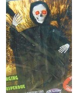 Hanging 5 Ft Tall Floating Light Up Scary Skeleton Reaper Outdoor Halloween - £23.87 GBP
