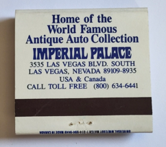 IMPERIAL PALACE ANTIQUE AUTO COLLECTION LAS VEGAS NEVADA USA MATCHBOOK C... - $26.03 CAD