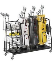 Staransun Golf Bag Organizer for Garage - 3 Golf Bag Storage Rack with L... - $688.46