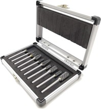 10Pcs Carbide Burrs Set 1/4&quot; Shank, Double Cut Die Grinder 1/4&quot;Shank-10pcs  - $70.30