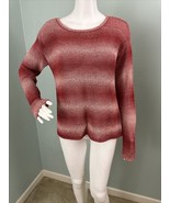 Women&#39;s Alice + Olivia Red/Ivory Open Stitch Sweater Bust 19 inches Across - €31,08 EUR