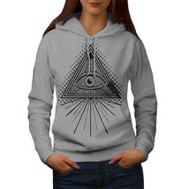 Wellcoda Triangle Eye Art Womens Hoodie, Magic Casual Hooded Sweatshirt - £29.06 GBP